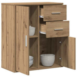 Berkfield Sideboard Artisan Oak 60 X 31 X 70 Cm Engineered Wood - thumbnail 3