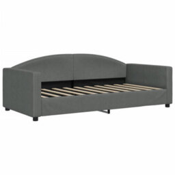 Berkfield Daybed With Trundle And Drawers Dark Grey 90X190 Cm Fabric - thumbnail 6