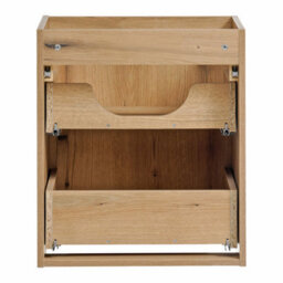 Heze Furniture Dove 2 Drawer Bathroom Cabinet Vanity Unit With Built-In Basin 50Cm In Evoke Oak - thumbnail 5