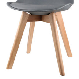 2 Tulip Dining Chairs, Wooden Designer Chair Modern Office Kitchen Home Furniture - thumbnail 3