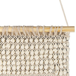 Beliani Fabric Wall Hanging Gujrat Cotton 102 Cm Beige - thumbnail 5