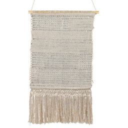 Beliani Fabric Wall Hanging Gujrat Cotton 102 Cm Beige - thumbnail 4