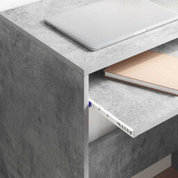 Berkfield Modern Computer Desk Concrete Grey Particle Board Concrete Desk - thumbnail 4