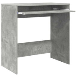 Berkfield Modern Computer Desk Concrete Grey Particle Board Concrete Desk - thumbnail 5