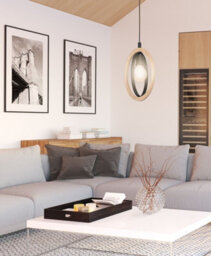Stylish Black And Wood Hoop Pendant Light For Modern Interiors - thumbnail 3