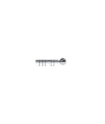 28mm  Nikola Ball End Metal Curtain Pole Set - Chrome - thumbnail 1