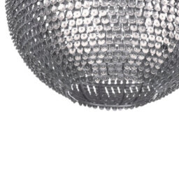 Wyld And Coco Silver Globe Pendant Light With Scale-Shade, W30 X D30 X H23Cm, Iron Finish - thumbnail 6