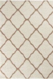 The Rugs Moroccan Shaggy Rugs And Runners Soft  High Pile Ivory And Beige Living Room Kitchen Hallway 730 - thumbnail 2