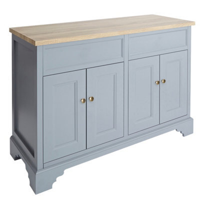 Homestylestore Light Grey And Oak 1210mm Bathroom Vanity Unit And Aged Gold Round Handles - image 1