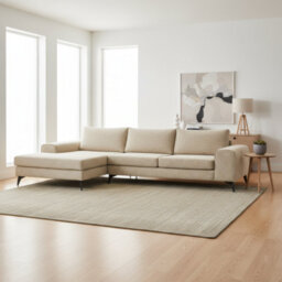Abakus Direct Venice Corner Sofa In Cream Left Facing With Deep Seats And Extra-Wide Padded Arms - thumbnail 9