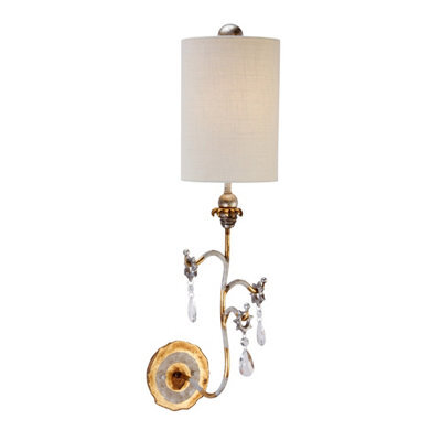 Luminosa Lighting Elstead Tivoli 1 Light Indoor Wall Light Gold, Cream, E27 - image 1