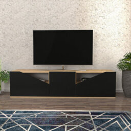 Decorotika Carson Tv Stand Tv Unit For Tv's Up To 72 Inch Oak And Anthracite - thumbnail 3