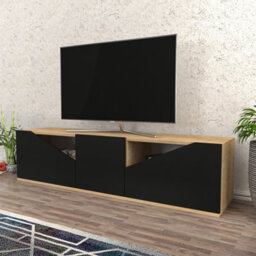 Decorotika Carson Tv Stand Tv Unit For Tv's Up To 72 Inch Oak And Anthracite