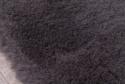 Faux Fur Charcoal Plain Shaggy Modern Rug For Living Room And Bedroom-150Cm X 200Cm - thumbnail 3