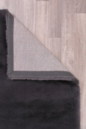 Faux Fur Charcoal Plain Shaggy Modern Rug For Living Room And Bedroom-150Cm X 200Cm - thumbnail 7