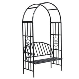 Walplus Garden Rose Arch With Bench Outdoor Seater Furniture - thumbnail 1