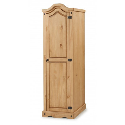 Mercers Furniture Corona 1 Door Wardrobe Arch Top Single Robe Solid Wood Pine Wooden With Mexican Styling - image 1