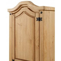 Mercers Furniture Corona 1 Door Wardrobe Arch Top Single Robe Solid Wood Pine Wooden With Mexican Styling - thumbnail 3