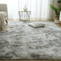 120X170Cm Silver Grey Rugs Living Room Large Soft Touch Rug Rug Fluffy Bedroom Rugs Modern Tie-Dye Rooms