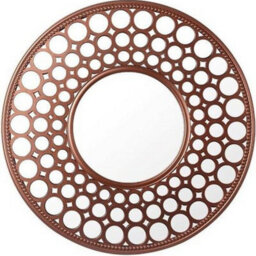 63Cm Copper Round Designer Wall Mirror Decoration Art Piece