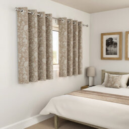 Enhanced Living Cuba Floral Trail Print Suede Sand Thermal Blackout Eyelet Curtains (Pair) - 90 X 72 Inch (229 X 183Cm) - thumbnail 3