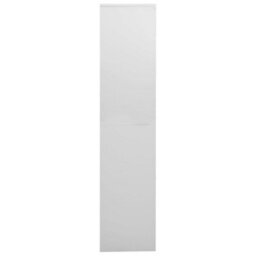 Berkfield Office Cabinet Light Grey 90X40X180 Cm Steel And Tempered Glass - thumbnail 4