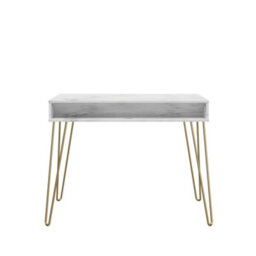 Novogratz Dorel Home Cassie 2 Drawer Desk In Walnut Look White - thumbnail 5