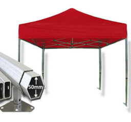 Crocodile Trading 3M X 3M Extreme 50 Commercial Instant Shelter Pop Up Gazebos Frame & Canopy - Red