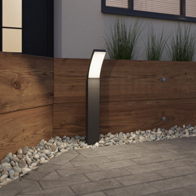 GoodHome Gambell Dark Grey Mains-Powered 1 Lamp Integrated Led Outdoor Post Light (H)600mm - image 1