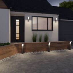 GoodHome Gambell Dark Grey Mains-Powered 1 Lamp Integrated Led Outdoor Post Light (H)600mm - thumbnail 4