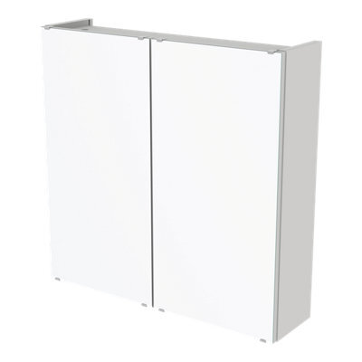 Kalena Matt Dove Grey Double Bathroom Wall Cabinet With 2 Mirror Doors (H)540mm (W)550mm - image 1