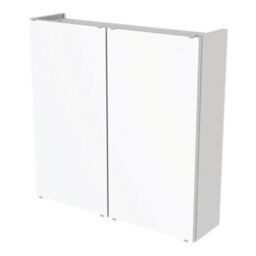 Kalena Matt Dove Grey Double Bathroom Wall Cabinet With 2 Mirror Doors (H)540mm (W)550mm