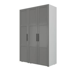 Atomia Contemporary Matt Dove Grey 2 Drawer Tall Triple Wardrobe (H)2247mm (W)1000mm (D)580mm - thumbnail 2