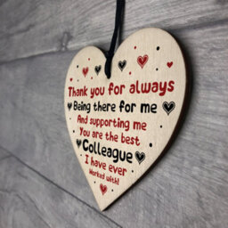 Red Ocean Novelty Gift For Colleague Wooden Heart Thank You Gift Leaving Christmas Gift - thumbnail 7