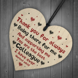 Red Ocean Novelty Gift For Colleague Wooden Heart Thank You Gift Leaving Christmas Gift - thumbnail 6