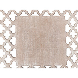 Beliani Natural Mango Wood Side Table 40 X 40 Cm, Oriental Design - thumbnail 6