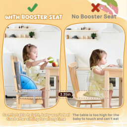 Ladida Portable Toddler Booster Seat,lightweight,compact,easy Clean, With Straps, Blue - thumbnail 5