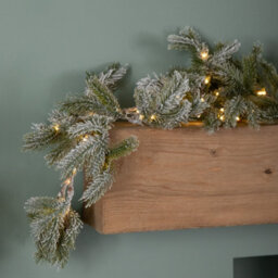 Samuel Alexander 1.8M Frosted Pine Needle Christmas Garland With 120 Warm White Leds - thumbnail 5
