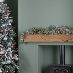 Samuel Alexander 1.8M Frosted Pine Needle Christmas Garland With 120 Warm White Leds - thumbnail 4