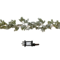 Samuel Alexander 1.8M Frosted Pine Needle Christmas Garland With 120 Warm White Leds - thumbnail 8