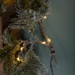 Samuel Alexander 1.8M Frosted Pine Needle Christmas Garland With 120 Warm White Leds - thumbnail 6