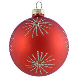 Beliani Set Of 50 Baubles Sparkle Glass Red/ Gold - thumbnail 8