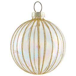 Beliani Set Of 50 Baubles Sparkle Glass Red/ Gold - thumbnail 6