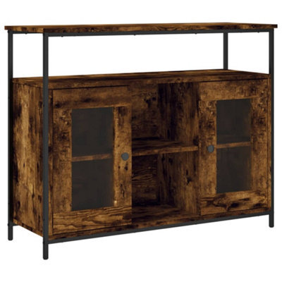 Berkfield Classic Sideboard Smoked Oak 100X35X80 Cm Engineered Wood - image 1