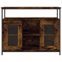 Berkfield Classic Sideboard Smoked Oak 100X35X80 Cm Engineered Wood - thumbnail 6