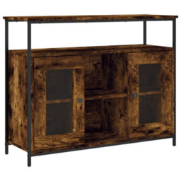 Berkfield Classic Sideboard Smoked Oak 100X35X80 Cm Engineered Wood - thumbnail 1