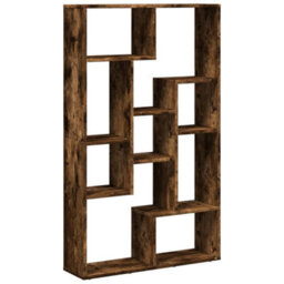 Berkfield Durable Bookcase Smoked Oak 72X20X120 Cm Engineered Wood - thumbnail 7