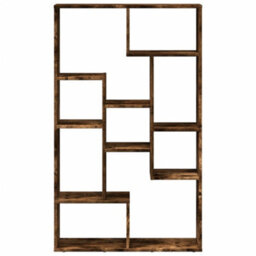 Berkfield Durable Bookcase Smoked Oak 72X20X120 Cm Engineered Wood - thumbnail 5
