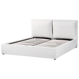 Beliani Ottoman Bed Velvet Bajonna 160 X 200 Cm (Eu King Size) Off-White - thumbnail 7