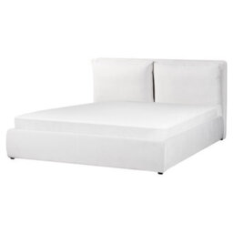 Beliani Ottoman Bed Velvet Bajonna 160 X 200 Cm (Eu King Size) Off-White - thumbnail 5